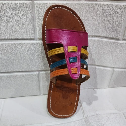 Women’s Multicolor Strappy Moroccan Leather Sandals